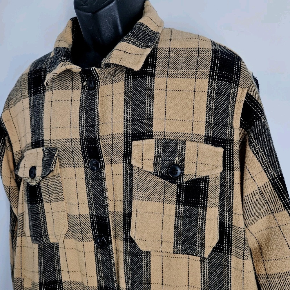 Lucky Brand Jacket Women's Size Medium Plaid Flannel Shirt Fall Camping